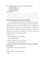 Các dạng bài tập cơ bản cho hsg lớp 6 môn Tiếng Anh