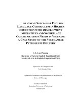 Aligning specialist english language curriculum in higher education with development imperatives and workplace communication needs in vietnam  a case study of the vietnamese petroleum industry 