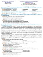 Đề thi thử Tiếng Anh lớp 12 đề số 93