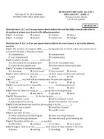 đề thi thử tốt nghiệp tiếng anh giải chi tiết