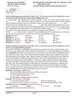 ĐỀ THI THỬ THPTQG MÔN TIẾNG ANH LẦN 2  2017  CÓ KEY