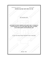 Giải pháp tổ chức không gian kiến trúc cảnh quan tuyến đường từ cầu long biên đến dốc vạn kiếp, quận hoàng kiếm, thành phố hà nội (tt) 
