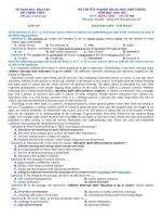 Đề thi thử Tiếng Anh lớp 12 đề số 89