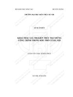 Khai thác giá trị kiến trúc mặt đứng công trình trong khu phố cổ hà nội (tt)