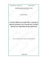 Tổ chức không gian kiến trúc cảnh quan khu du lịch đảo vạn cảnh, huyện vân đồn tỉnh quảng ninh theo hướng sinh thái (tt) 
