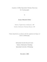 Analysis of affine equivalent boolean functions for cryptography 