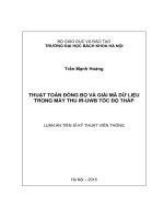 Thuật toán đồng bộ và giải mã dữ liệu trong máy thu IRUWB tốc độ thấp (LA tiến sĩ)