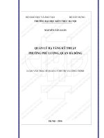 Quản lý hạ tầng kỹ thuật phường phú lương quận hà đông (tt)