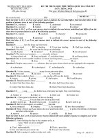 ĐỀ THI THỬ THPTQG MÔN TIẾNG ANH LẦN 2  2017  TRƯỜNG THPT THÁI NINH THÁI BÌNH CÓ KEY