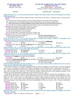Đề thi thử Tiếng Anh lớp 12 đề số 96