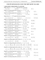Bài tập trắc nghiệm chuyên đề hàm số  Trương Công Việt
