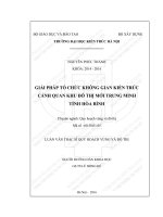 Giải pháp tổ chức không gian kiến trúc cảnh quan khu đô thị mới trung minh tỉnh hòa bình (tt)