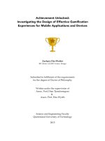 Achievement unlocked investigating the design of effective gamification experiences for mobile applications and devices 