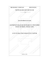 Giải pháp quy hoạch khu đô thị dịch vụ công nghiệp, huyện yên phong, tỉnh bắc ninh (tt) 