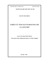 Nghiên cứu tính toán ổn định tổng thể của dầm thép (tt) 