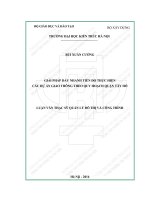 Giải pháp đẩy nhanh tiến độ thực hiện các dự án giao thông theo quy hoạch quận tây hồ (tt)