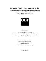 Achieving quality improvement in the mask manufacturing industry by using six sigma technique 