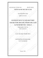 Giải pháp sử dụng vật liệu hoàn thiện cho nhà ở nhỏ theo tiêu chí kiến trúc xanh tại thành phố vinh nghệ an (tt) 