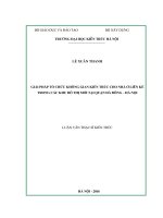 Giải pháp tổ chức không gian kiến trúc cho nhà ở liền kề trong các khu đô thị mới tại quận hà đông hà nội (tt)