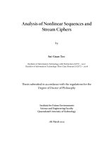Analysis of nonlinear sequences and streamciphers 