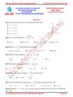 ĐỀ THI THỬ SỐ 14 THPT QG 2017 MÔN TOÁN RẤT HAY