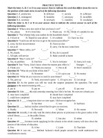 Ôn thi đại học môn Tiếng Anh