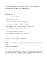 Các CHƯƠNG TRÌNH HÀNH ĐỘNG THAM GIA dự TUYỂN CHỨC DANH HIỆU TRƯỞNG THCS