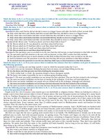 Đề thi thử Tiếng Anh rất hay