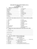 TEST FOR GOOD STUDENT