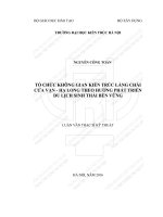 Tổ chức không gian kiến trúc làng chài cửa vạn hạ long theo hướng phát triển du lịch sinh thái bền vững (tt)