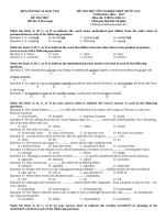 Đề thi thử THPTQG môn Tiếng Anh