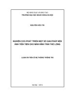 Nghiên cứu phát triển một số giải pháp nén ảnh tiên tiến cho màn hình tinh thể lỏng (LA tiến sĩ)
