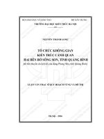 Tổ chức không gian kiến trúc cảnh quan hai bên bờ sông son, tỉnh quảng bình( từ bến thuyền du lịch tới cửa động phong nha, tỉnh quảng bình) (tt) 