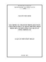 Xác định các tham số trong bài toán chẩn đoán kết cấu bằng phương pháp động để cải tiến công tác quản lý công trình cầu (LA tiến sĩ)