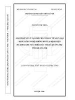 Giải pháp xử lý tại chỗ chất thải y tế nguy hại bằng công nghệ không đốt tại bệnh viện đa khoa khu vực triệu hải thị xã quảng trị tỉnh quảng trị (tt) 