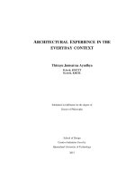 Architectural experience in the everyday context 