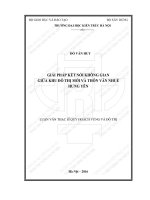 Giải pháp kết nối không gian giữa khu đô thị mới và thôn văn nhuế, hưng yên (tt) 