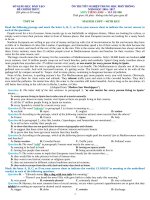 Đề thi thử Tiếng Anh lớp 12 đề số 94