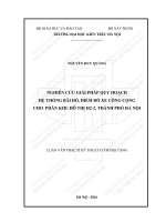 Nghiên cứu giải pháp quy hoạch hệ thống bãi đỗ, điểm đỗ xe công cộng cho phân khu đô thị h2 2, thành phố hà nội (tt) 