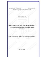 Quản lý hạ tầng kỹ thuật khu đô thị river silk city, phường liêm chính thành phố phủ lý, tỉnh hà nam (tt)