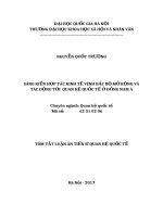 Sáng kiến hợp tác kinh tế vịnh bắc bộ mở rộng và tác động tới quan hệ quốc tế ở đông nam á (tt) 