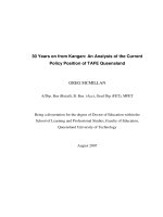 30 years on from kangan an analysis of the current policy position of TAFE queensland 