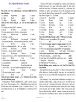 Ôn tập thi vào lớp 10 môn Tiếng Anh phần 7