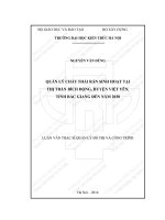 Quản lý chất thải rắn sinh hoạt tại thị trấn bích động, huyện việt yên, tỉnh bắc giang đến năm 2030 (tt)