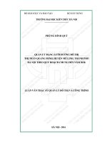 Quản lý mạng lưới đường đô thị thị trấn quang minh, huyện mê linh, thành phố hà nội theo quy hoạch chung đến năm 2020 (tt)