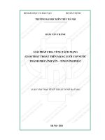 Giải pháp chia vùng tách mạng giảm thất thoát trên mạng lưới cấp nước thành phố vĩnh yên tỉnh vĩnh phúc (tt)