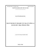 Nhà ở tránh lũ cho khu vực hạ lưu sông la, huyện đức thọ, tỉnh hà tĩnh (tt)