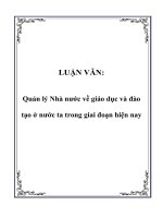 Quản lý nhà nước về giáo dục và đào tạo ở nước ta trong giai đoạn hiện nay