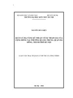 Quản lý hạ tầng kỹ thuật có sự tham gia của cộng đồng tại phường quang trung, quận hà đông thành phố hà nội (tt)