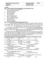 Đề thi thử vào 10 môn Tiếng Anh THCS Châu Đức  BRVT (1718)